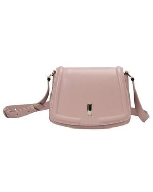 BOSS Ariell Leather Saddle Bag - Pink