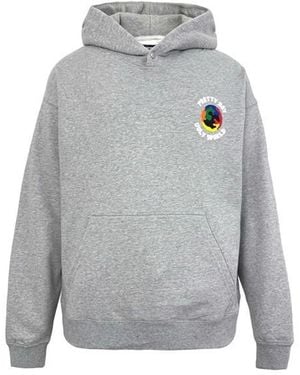 PRETTY BOY UGLY WORLD Pbuw Printed Hoodie - Grey