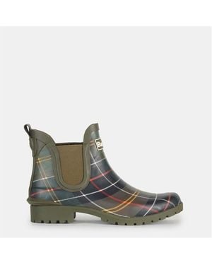 Barbour Wilton Chelsea Wellington Boots - Green