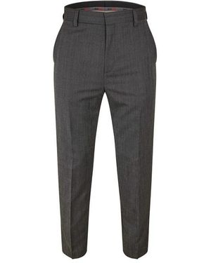 HUGO Teagan231X Straight Leg Trousers - Grey