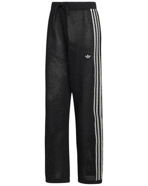 adidas Originals Open Hem Jersey Jogging Bottoms - Black