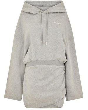 Off-White c/o Virgil Abloh Off Off Hoody Dress - Grey