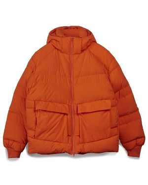 Y-3 Classic Puffy Down Funnel Neck Long Sleeve Down Jacket - Orange