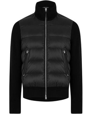 Tom Ford Padded 90/10 Goose Down Long Sleeve Hybrid Jacket - Black