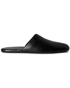 Miu Miu Leather Flat Mule - Black