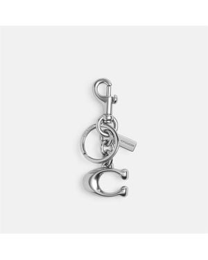 COACH Signature C Bag Charm - White