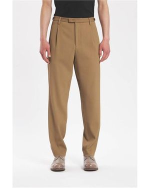 Barena Tailored Barrel Leg Trousers - Natural
