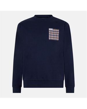 Aquascutum Check Pocket Sweatshirt - Blue