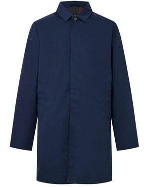Barbour Lorden Thigh Length Long Sleeve Button Mac - Blue