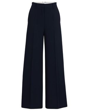 BOSS Tikela Straight Leg Trousers, Straight Leg Design - Blue