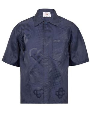 CASABLANCA Short Sleeve Bowling Shirt - Blue