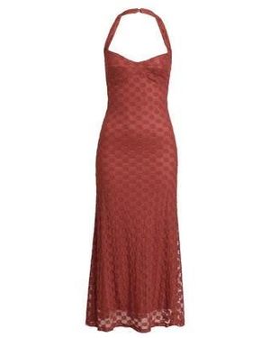 Bardot Mariko Halter Neck Long Maxi Dress - Red