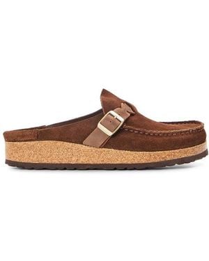 Birkenstock Braided Buckley Flat Mules - Brown