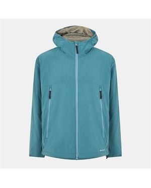 Snow Peak Water-Resistant Adjustable Hood Rain Anorak - Blue