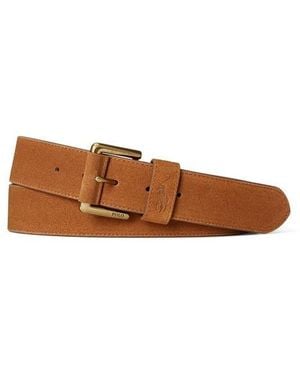 Polo Ralph Lauren Suede Pony Belt - Brown
