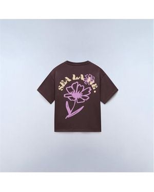 Napapijri Napa Eir Graphic Tee - Purple