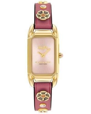 COACH Ladies Cadie Ip Tank Watch - Metallic