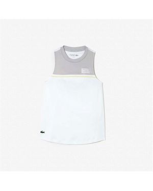 Lacoste Contrast Stretch Cotton Sport T-Shirt - White