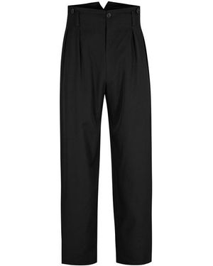 Yohji Yamamoto Straight Leg Trousers - Black