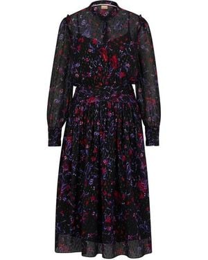 BOSS Denalea Wrap Design Dress - Blue