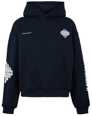 The Couture Club Blurred Pull Over Hoodie - Blue