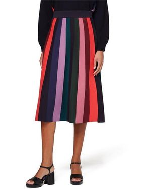 Paul Smith Striped Midi Knitted Skirt - Red