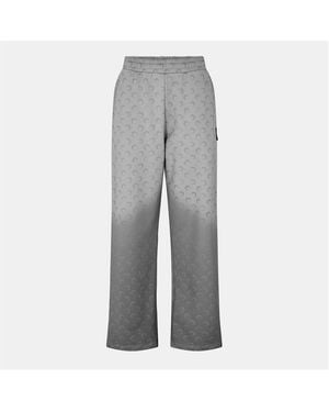 Marine Serre Open Hem Fleece Joggers - Grey
