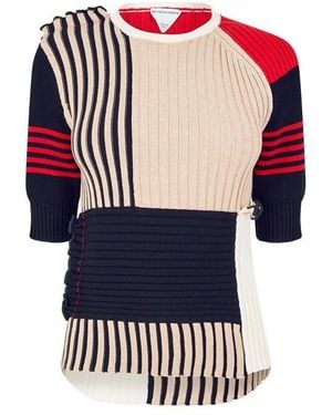 Bottega Veneta Patchwork Knit Top - Black