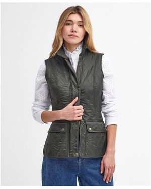Barbour Wray Diamond Quilted Fleece Lined Sleeveless Gilet - Grey
