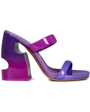 Off-White c/o Virgil Abloh Pop Meteor Mules With Signature Cut-Outs - Purple