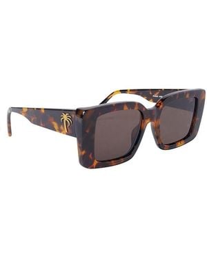 Palm Angels Accessories Dorris Rectangle Sunglasses - Brown