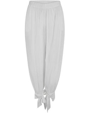 ANDAMANE Noor Tie Maxi Parachute Trousers - White
