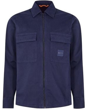 BOSS Lovel-Zip 15 M Zip Overshirt - Blue