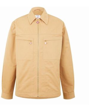 CASABLANCA Work Zipped Harrington Jacket - Natural