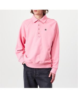 Givenchy Long Sleeve Tailored Fit Polo Shirt - Pink