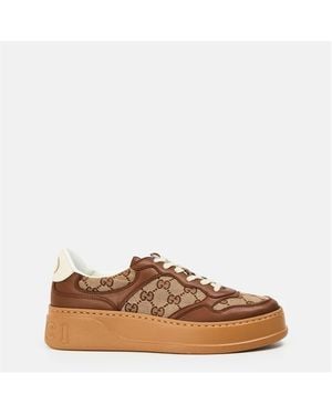 Gucci Gg Canvas Low-Top Trainers - Brown