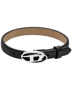 DIESEL Leather Stackable Bracelet - Brown