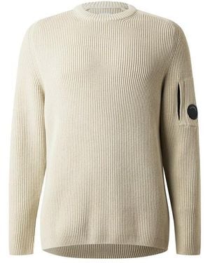C.P. Company Cp Full Rib Crew Sn64 - Natural