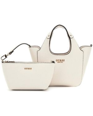 Guess Helina Handle Bags - White