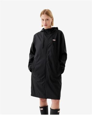 HUNTER Andrea Waterproof Lightweight Rain Anorak - Black