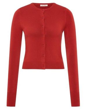 St. Agni Classic Relaxed Fit Button Cardigan - Red