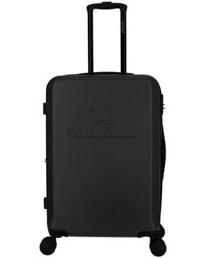 Roberto Cavalli Classic Logo Hard Suitcases - Black