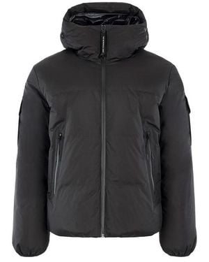 CP COMPANY METROPOLIS Pertex Hooded Medium Puffer Jacket - Black