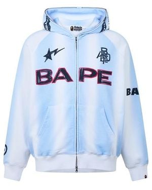 A Bathing Ape Bape Hnd Drw Shrk Zp Sn62 - Blue