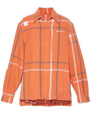Timberland X A-Cold-Wall Checked Overshirt - Orange