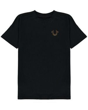 True Religion Iconic Horseshoe Logo Crew-Neck T-Shirt - Black