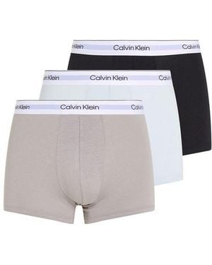 Calvin Klein 3-pack Logo Trunks - White