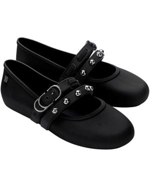 Melissa Soft Ballet Studs Ballet Pump - Black