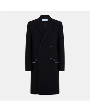 Off-White c/o Virgil Abloh Structured Modern Cut Overcoat - Black
