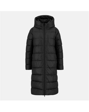 Barbour Olivios Lightweight Hooded Long Puffer Jacket - Black